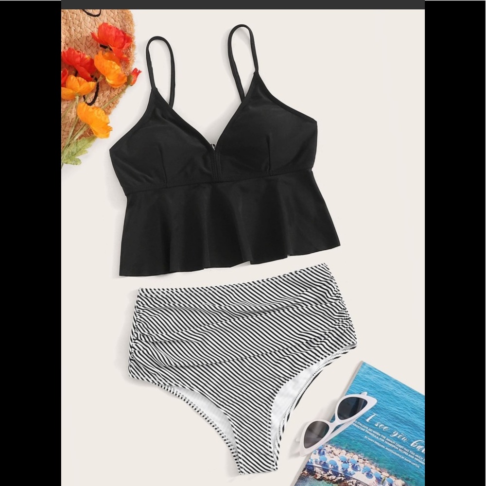 High waisted bikini size L firs like a M/L.